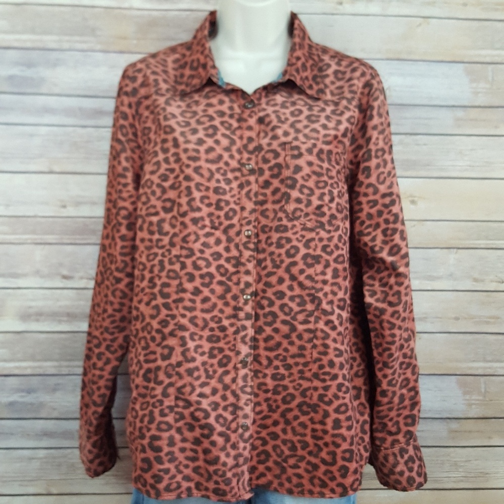 Legacy Falls rust brown cheetah print